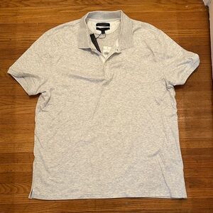 NWT Men’s Banana Republic Gray slim Luxury touch Polo Shirt Size XL